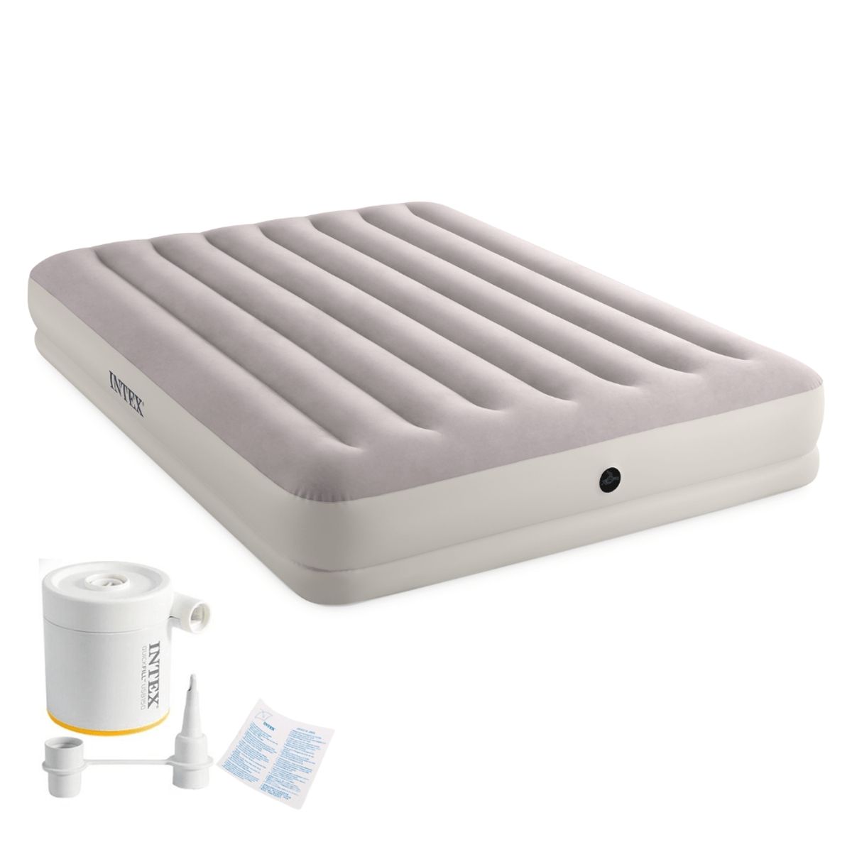 INTEX - Colchón Inflable Intex 2 Plazas 152x203x30 Cm Prestige Mid-Rise + Inflador USB150