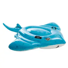 INTEX - Flotador Inflable Diseño Mantarraya Realista185x145Cm