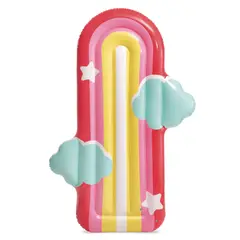 INTEX - Flotador Inflable Mat Nubes y Estrellas 175x117x20 Cm Rainbow Cloud