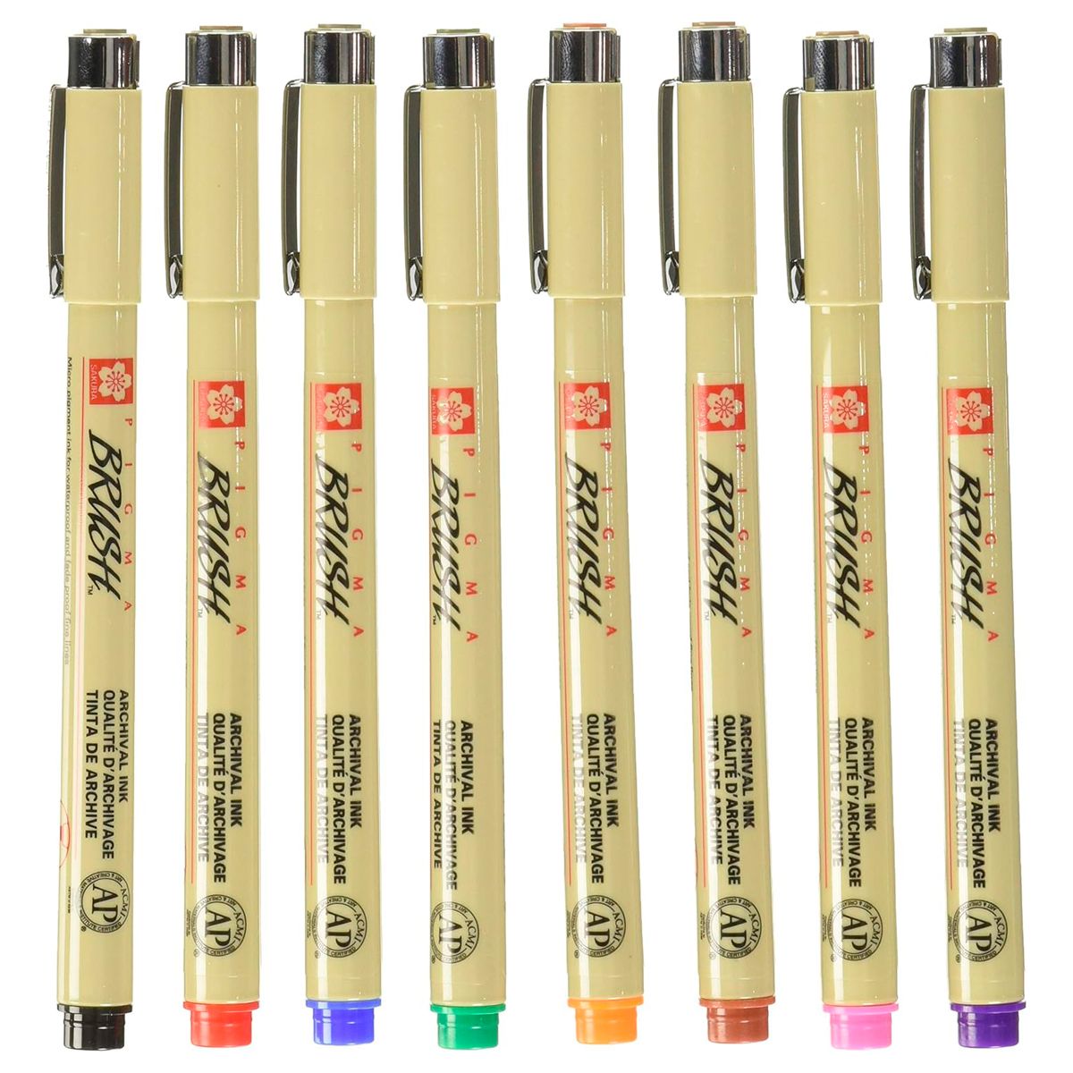 SAKURA - Set 8 Tiralíneas Colores Brush Sakura