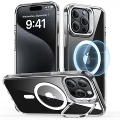 ESR - Carcasa Para iPhone 16 Pro Max Hybrid Stash Stand Transparente