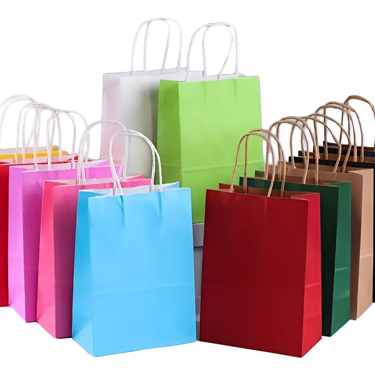 ATURE - 30u Bolsas Ecológicas Kraft 15 Colores X 2u 21x15x8cm