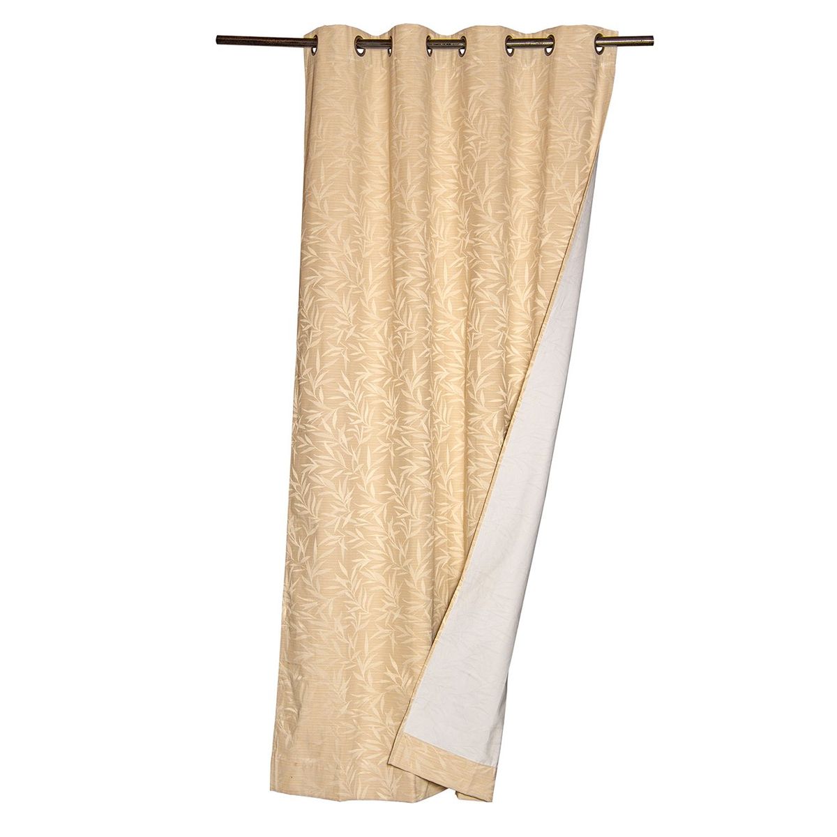 MASEL - Set 2 Cortinas Black Out Panda 1.40 X 2.25 Beige