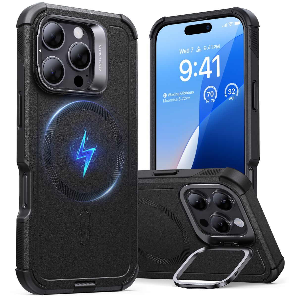 ESR - Carcasa ESR Para iPhone 16 Pro Max Cyber Armor Negro