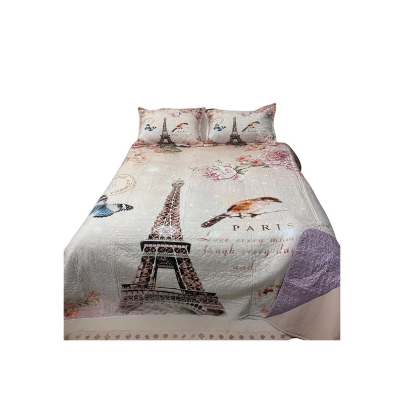 GENERICO - Cubrecama Delgado Quilt De Verano Estampados 2 Plazas