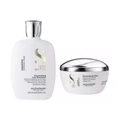 ALFAPARF MILANO - Set Shampoo Y Máscara Illuminating Semi Di Lino Alfaparf