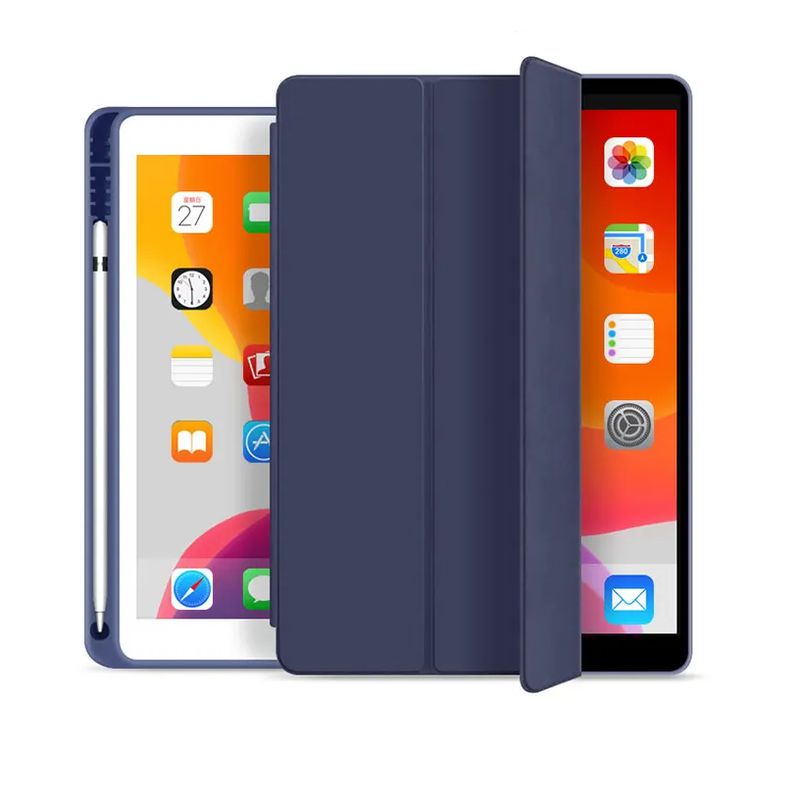 GENERICO - Carcasa Smart cover para Ipad 10.2 + ranura lápiz / Azul 102