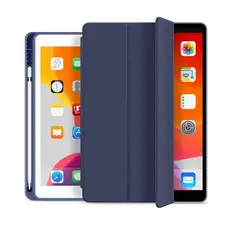 GENERICO - Carcasa Smart cover para Ipad 10.2 + ranura lápiz / Azul 102