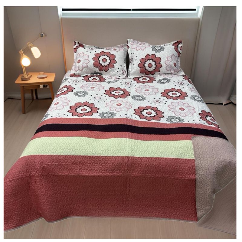 GENERICO - Cubrecama Delgado Quilt De Verano Estampados 2 Plazas