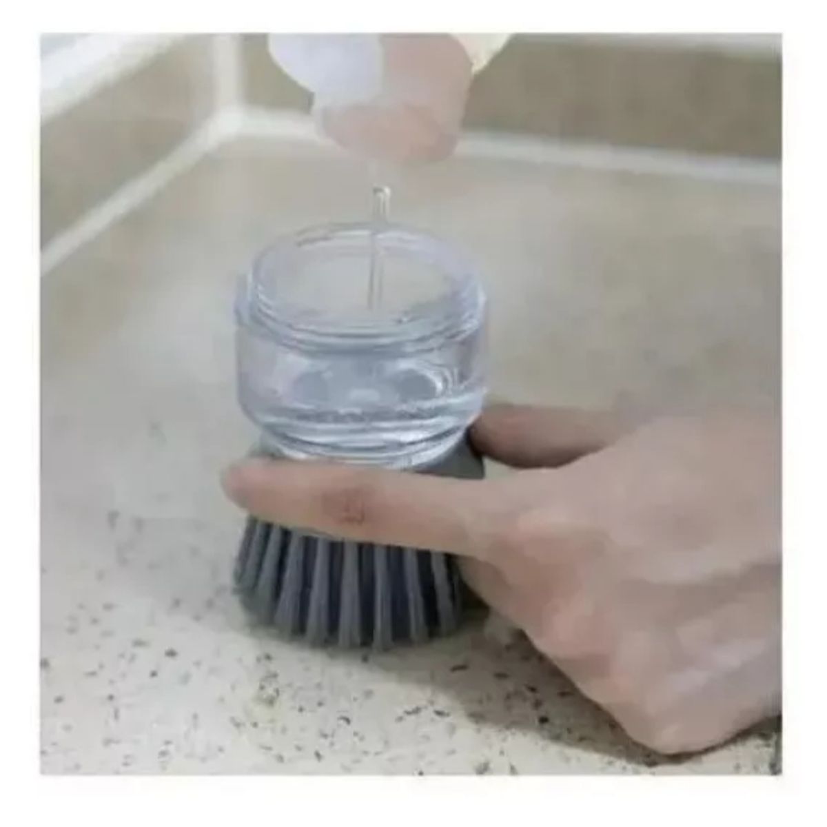 GENERICO - Cepillo Dispensador Jabon Liquido Lava Loza Platos