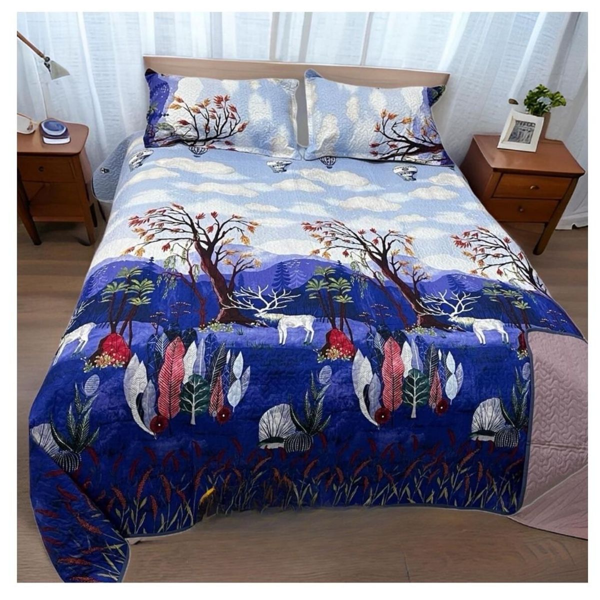 GENERICO - Cubrecama Delgado Quilt De Verano Estampados 2 Plazas