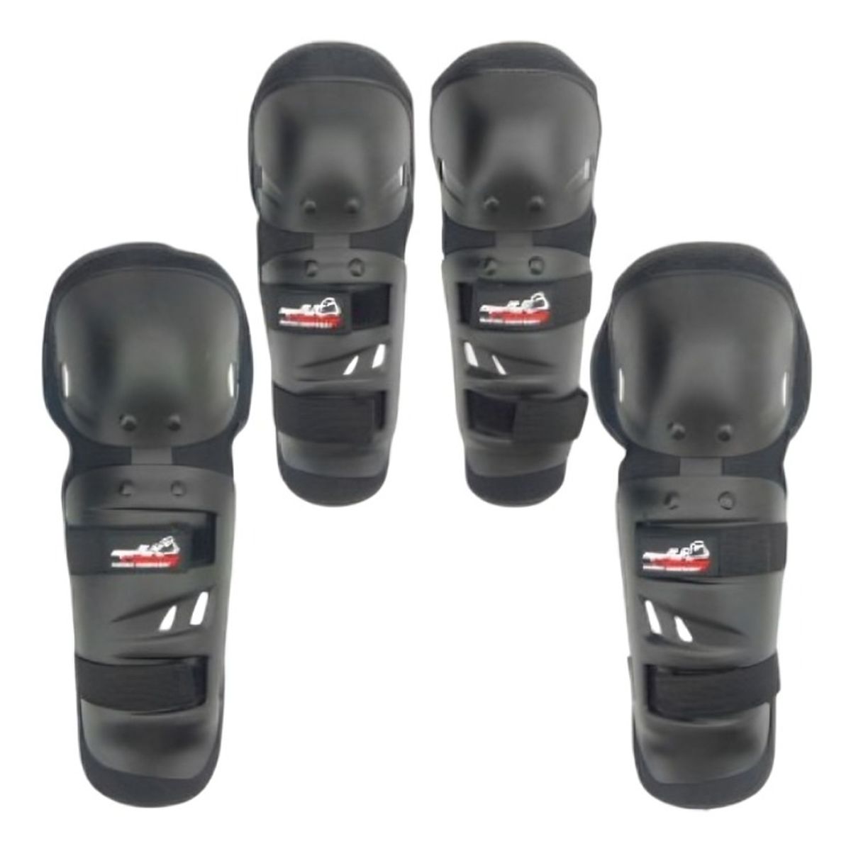 OEM - RODILLERA Y CODERA PARA MOTO CORTA MOTTO RACING 4 PCS