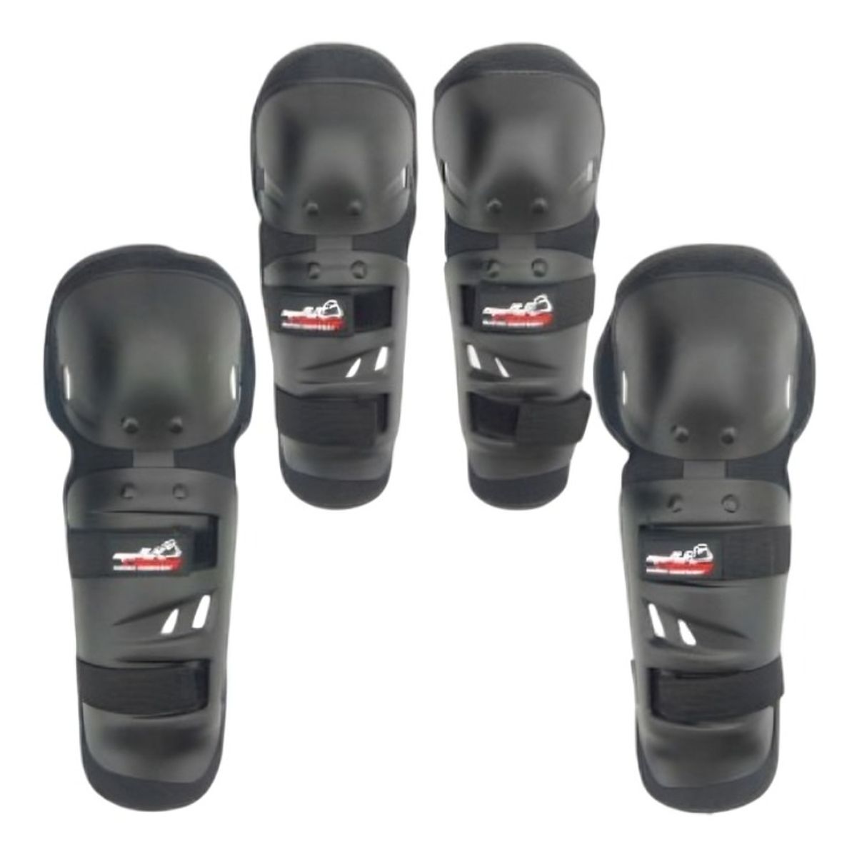 OEM - RODILLERA Y CODERA PARA MOTO CORTA MOTTO RACING 4 PCS