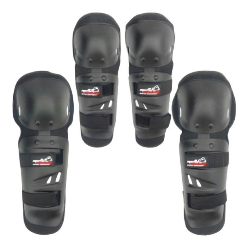 OEM - RODILLERA Y CODERA PARA MOTO CORTA MOTTO RACING 4 PCS