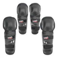 OEM - RODILLERA Y CODERA PARA MOTO CORTA MOTTO RACING 4 PCS