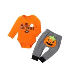 ANGO - Conjunto HALLOWEEN BEBÉ 2 pcs My First Halloween Naranja Unisex
