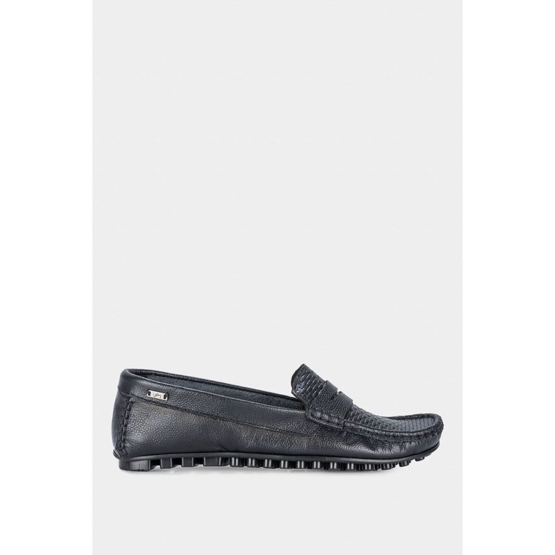VELEZ - Vélez Mocasines Denver Cuero Mujer Grabado Con Placa Negro