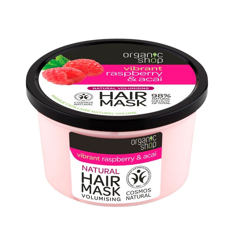 ORGANIC SHOP - Mascarilla Capilar Volumising Raspberry & Acai-Voluminizador