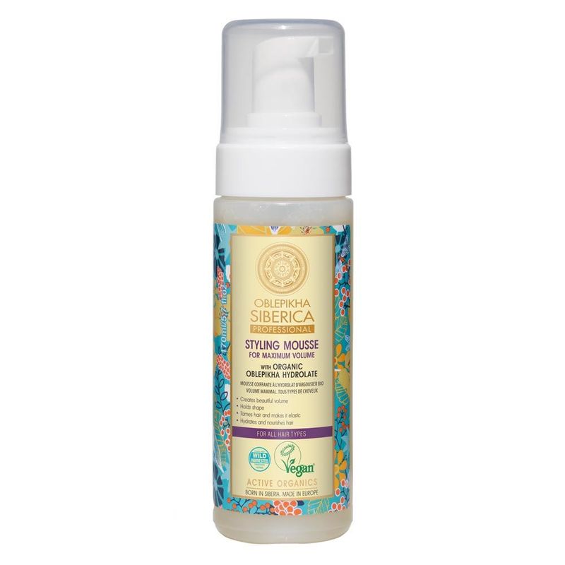NATURA SIBERICA - Mousse Voluminizador Organic Oblepikha Hydrolate 170 ml