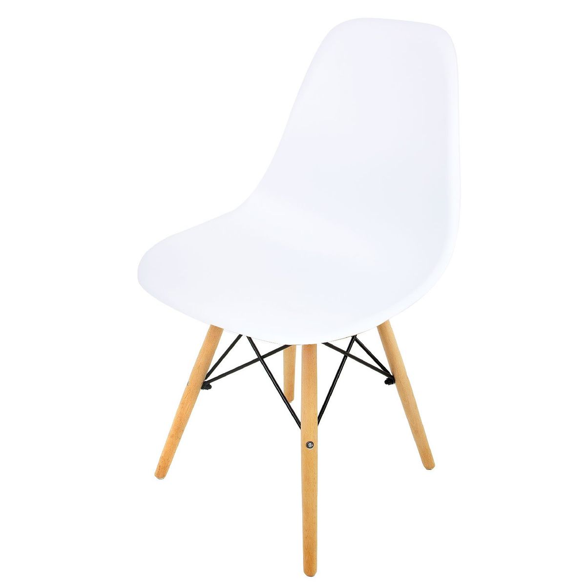 LUMAX - Pack x4 Sillas Eames Blanca Moderna Ergonomica