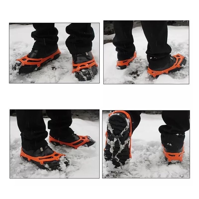 GENERICO - Crampones Universales Ajustables Para Nieve Trekking Outdoor