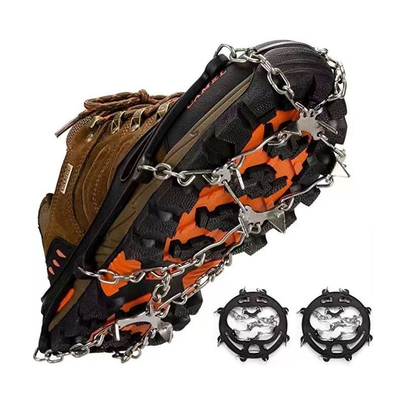 GENERICO - Crampones Universales Ajustables Para Nieve Trekking Outdoor