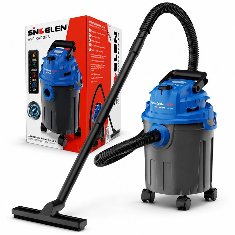 SINDELEN Aspiradora de Tambor APA-1000GR Polvo/agua 10 Lts