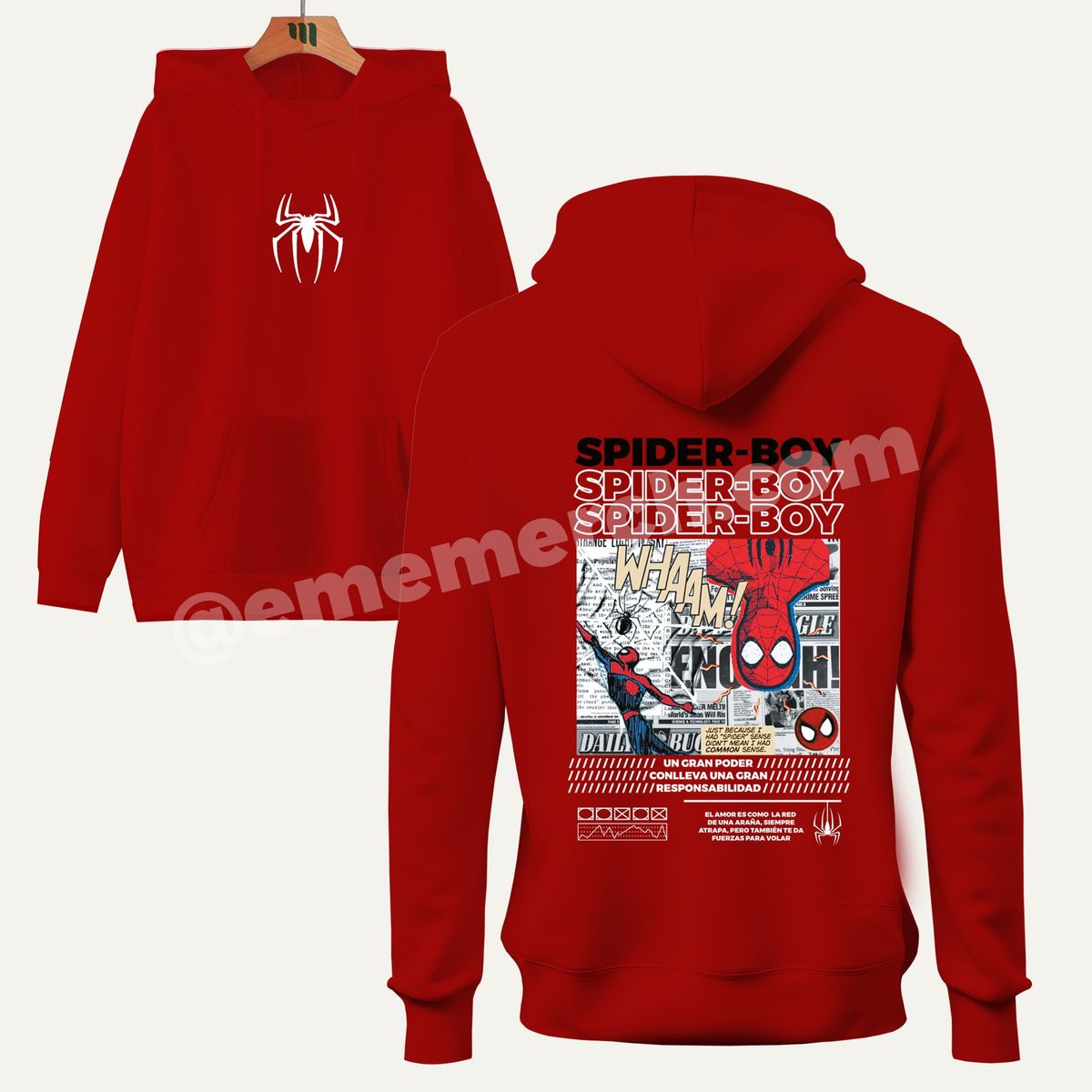 GENERICO - Poleron Spider-Boy Eme merch