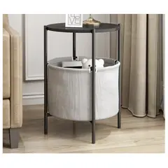 HOMER DESIGN - Mesa De Centro Lateral Con Bandeja De Tela Multifuncional