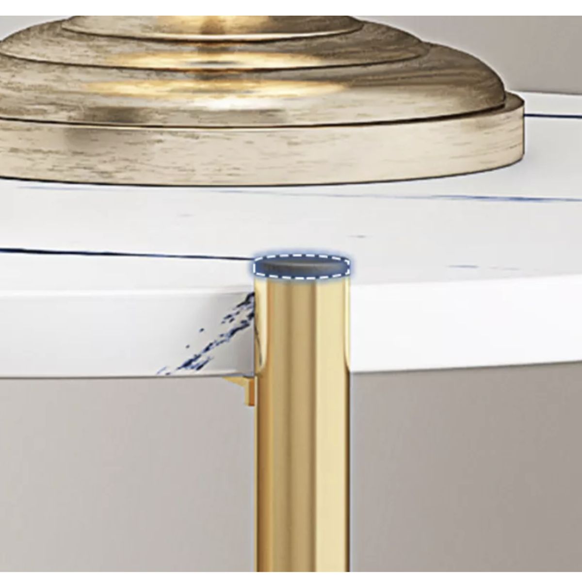 HOMER DESIGN - Mesa De Centro Lateral Con Bandeja De Tela Multifuncional