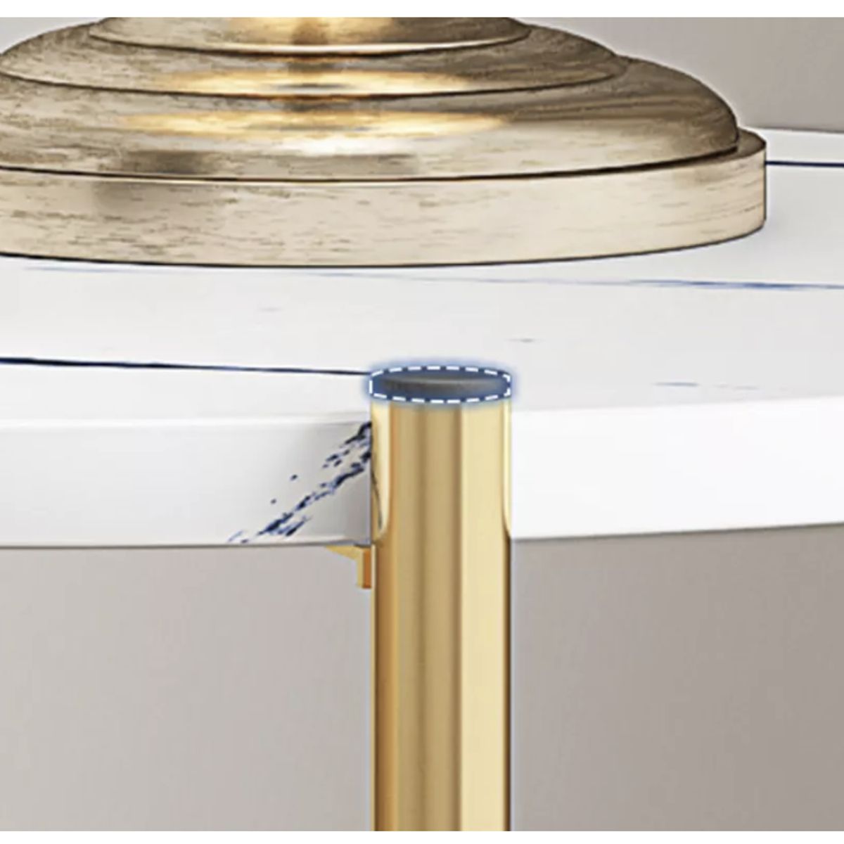 HOMER DESIGN - Mesa De Centro Lateral Con Bandeja De Tela Multifuncional