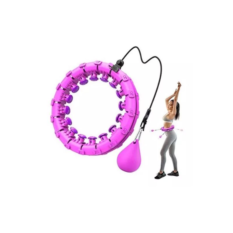 GENERICO - Aro Deportivo Fitness Con Peso Inteligente Hula Hoop MORADO