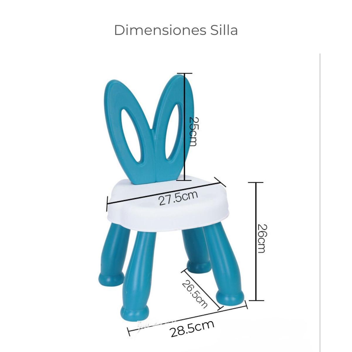 ELEONOR - Set Mesa y Silla Bebé Niños Bloques de Juego 56pcs - Azul