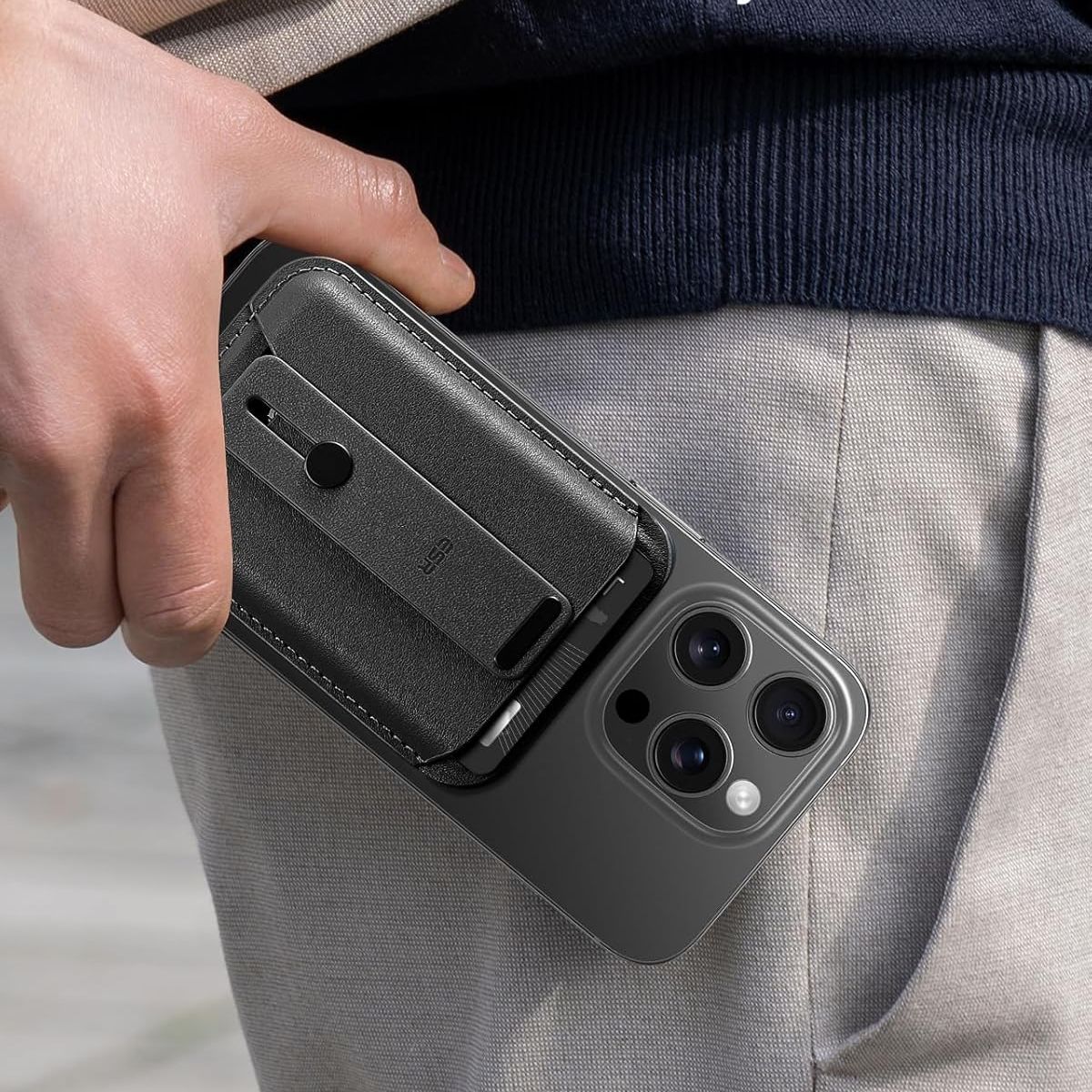 ESR - Tarjetero Magnético Para iPhone ESR Magnetic Wallet Negro