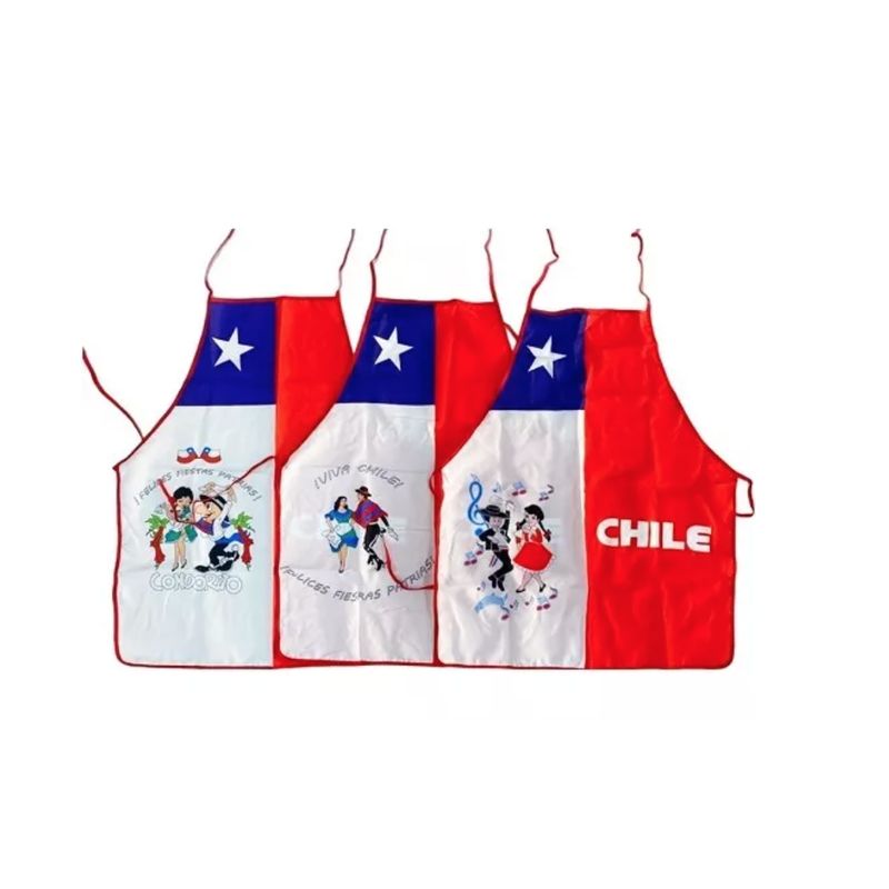 GENERICO - Delantal Pechera Dieciochero Fiestas Patrias, 18 Septiembre