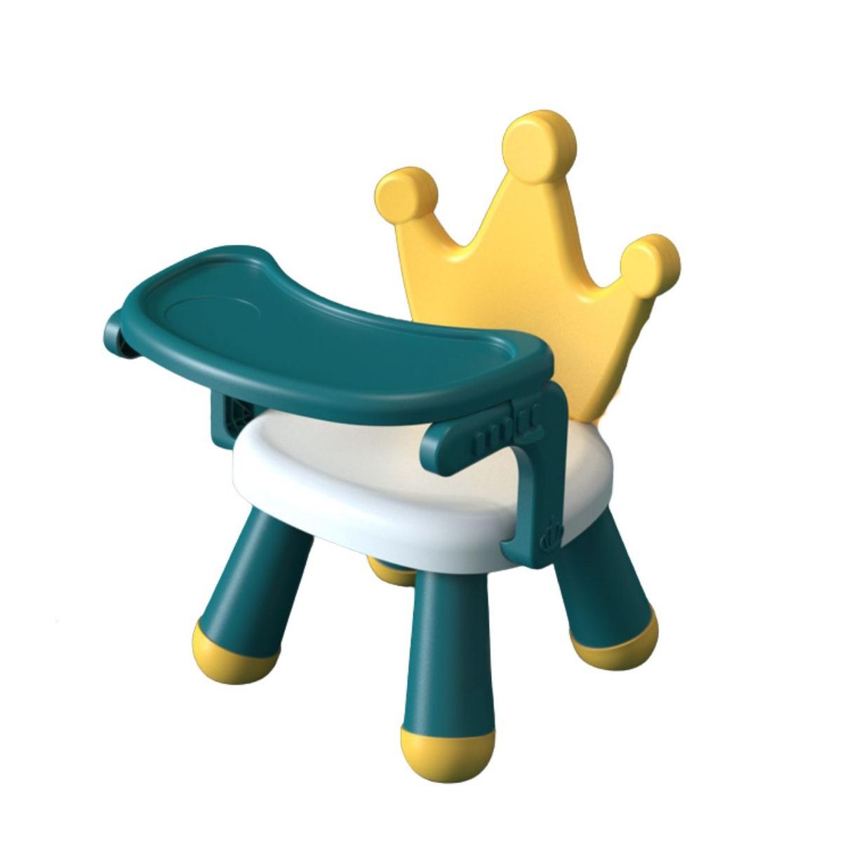ELEONOR - Mesa y Silla Infantil Bebés Niños Diseño Corona Rey - Verde