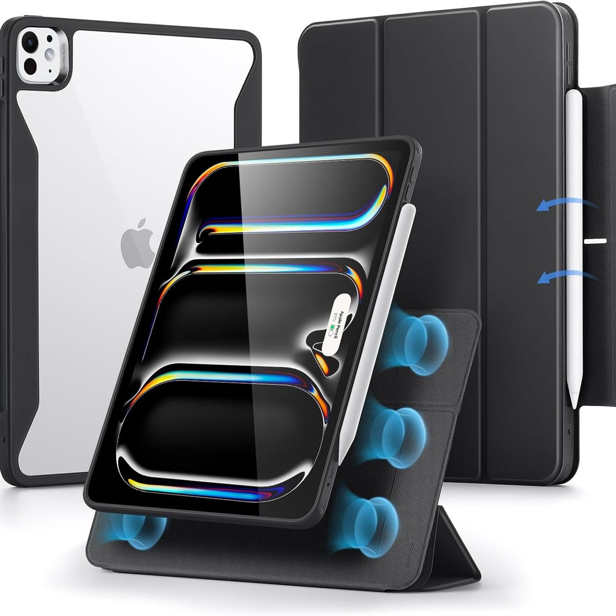 ESR - Carcasa Funda ESR Para iPad Pro 11 M4 Rebound Hybrid 360 Negro