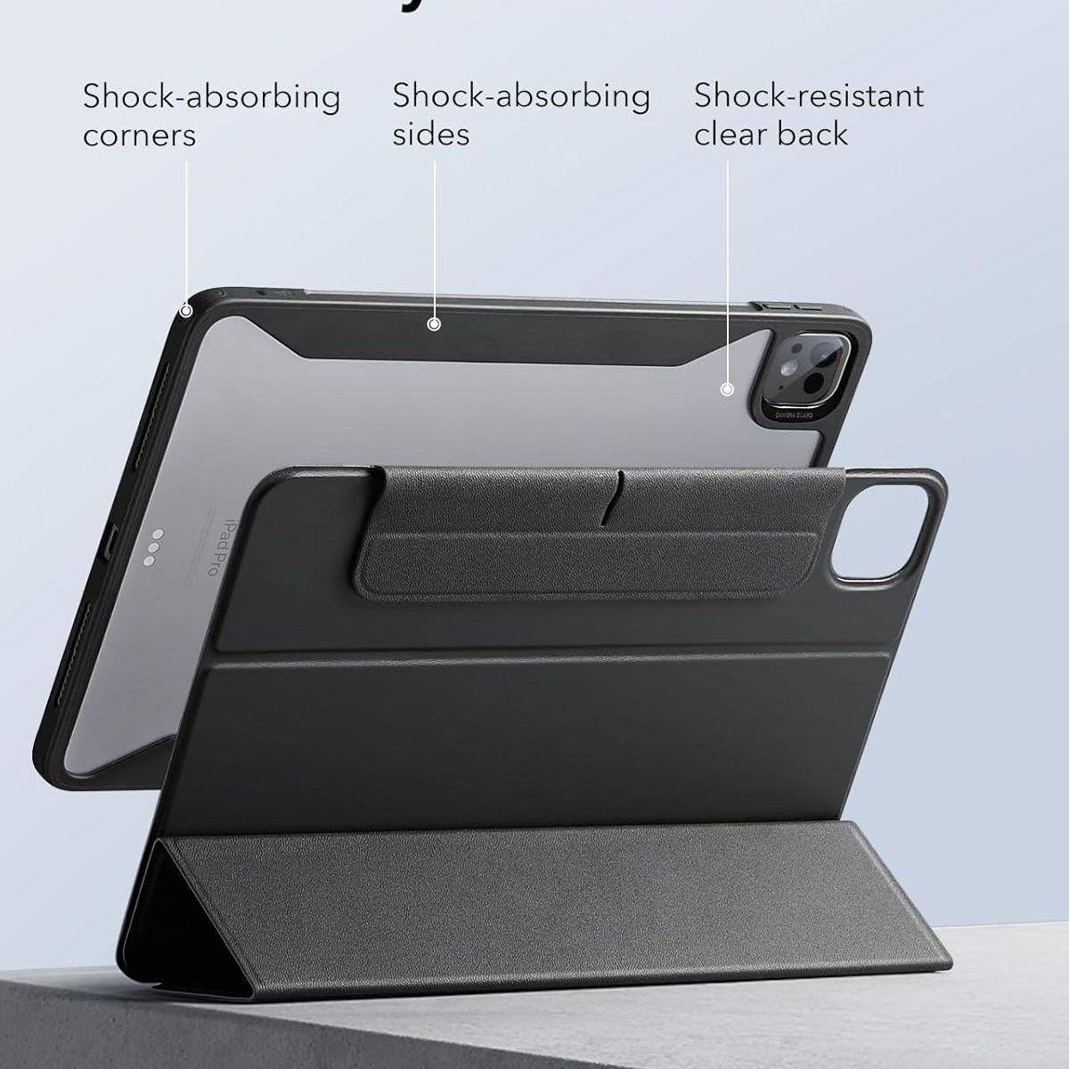 ESR - Carcasa Funda ESR Para iPad Pro 11 M4 Rebound Hybrid 360 Negro