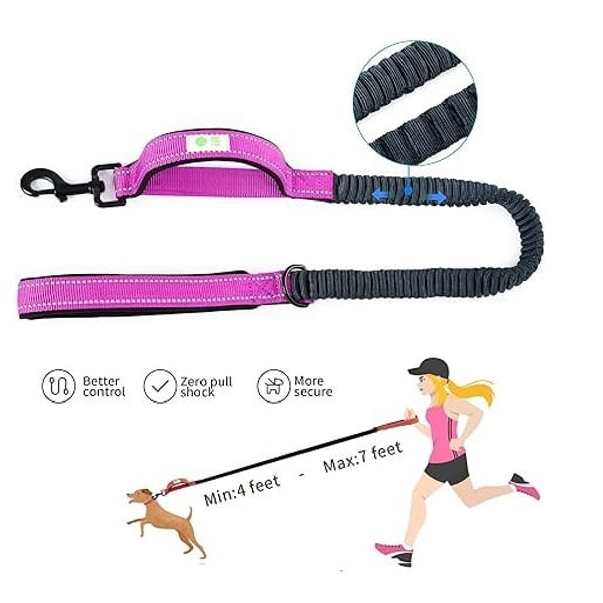 DEFENSOR FOREVER - Correa Para Perros Elásticada anti-tirones