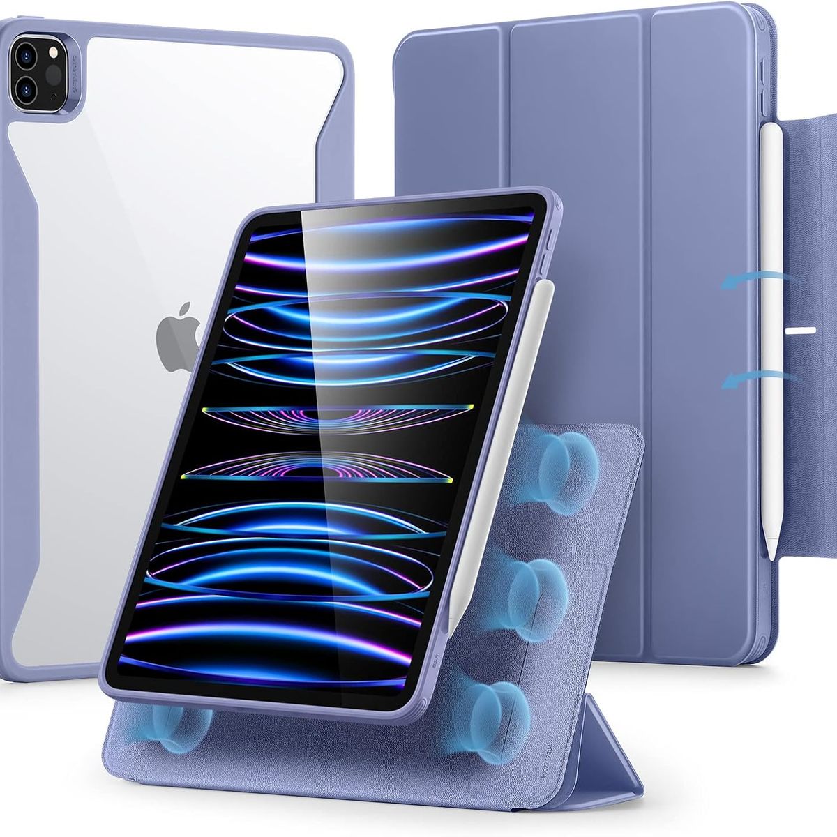 ESR - Carcasa Funda ESR Para iPad Pro13 2024 Rebound Hybrid 360 Lila