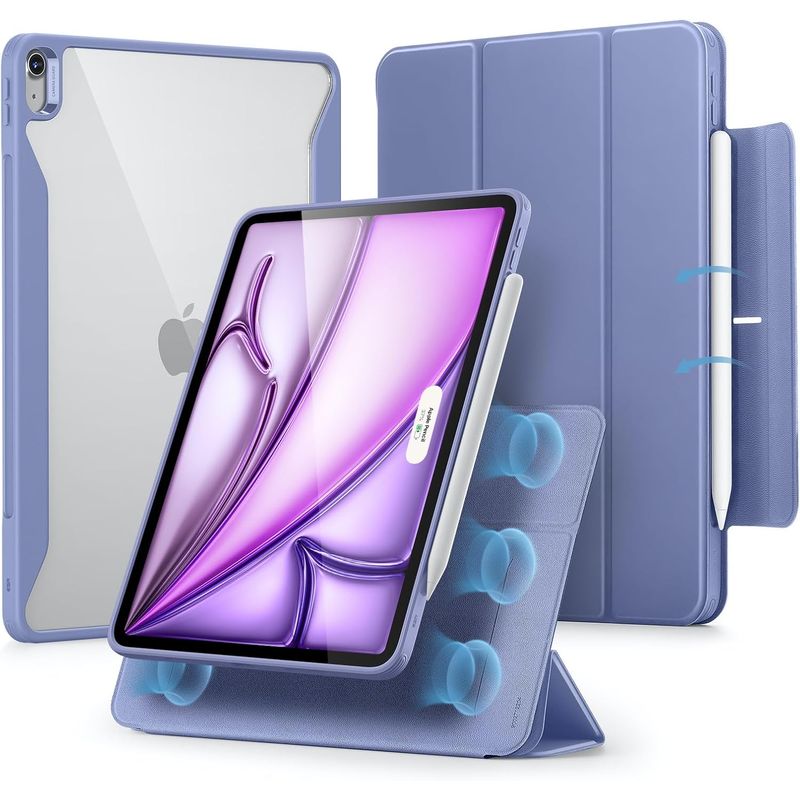 ESR - Carcasa Funda ESR Para iPad Air 13 2024 Rebound Hybrid 360 Lila