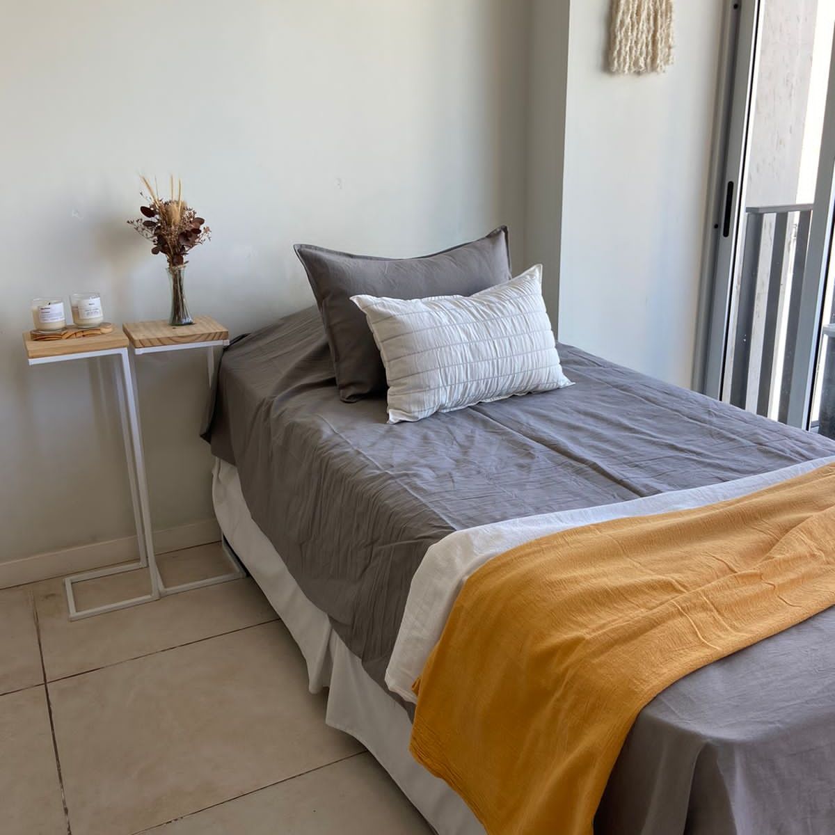 GENERICO - Funda De Plumón Twin + 1 Funda 70x50 Tusor 100%algodon Gris