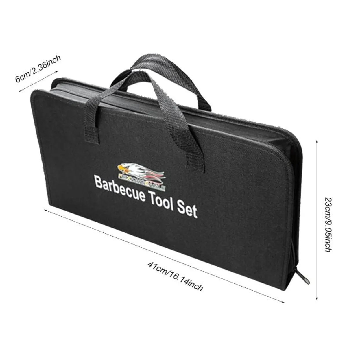 CRUSEC - Set De 18 Piezas Utensilios Parrillero Asado Acero Inoxidable