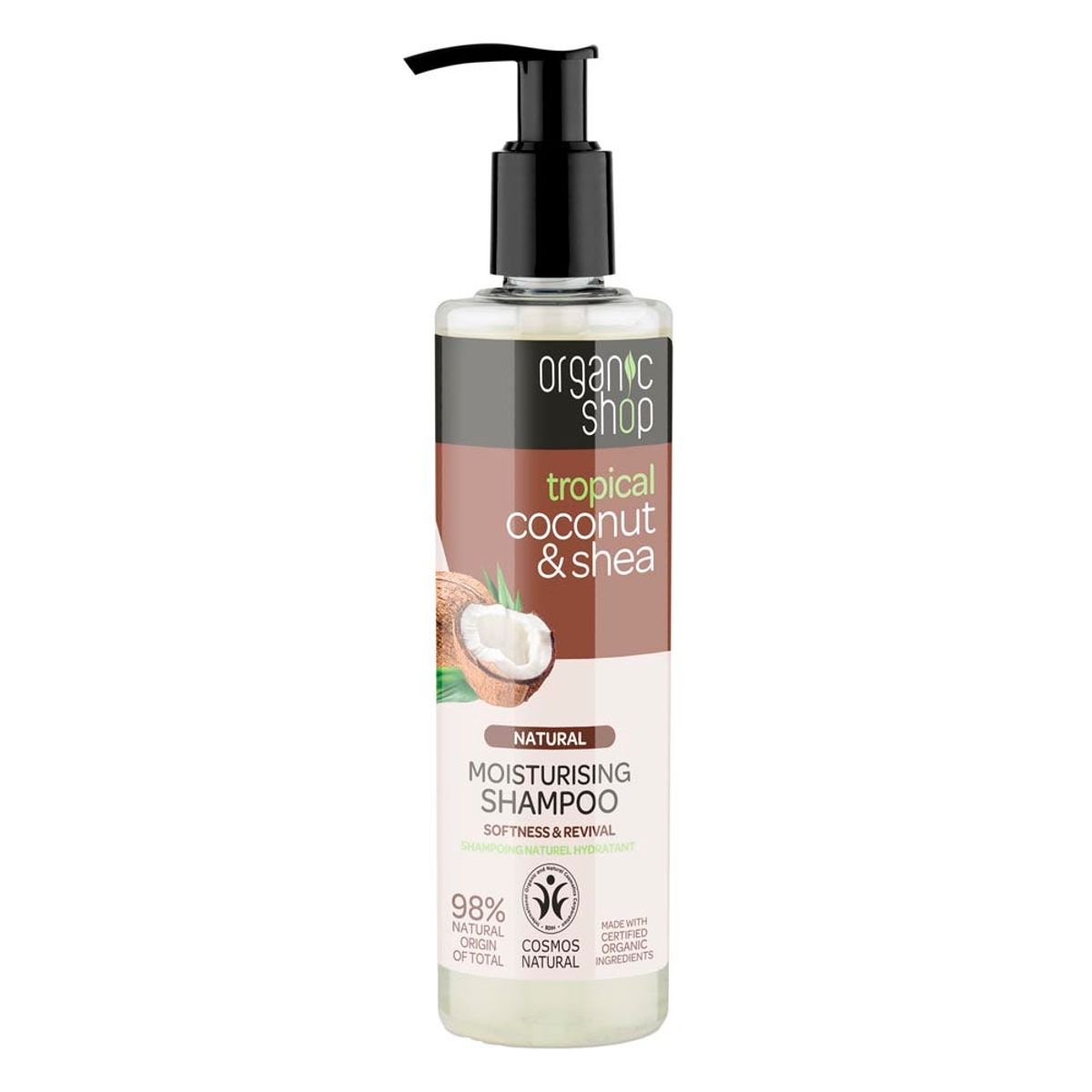 ORGANIC SHOP - Shampoo Moisturising Coconut & Shea - Hidratación 280 ml
