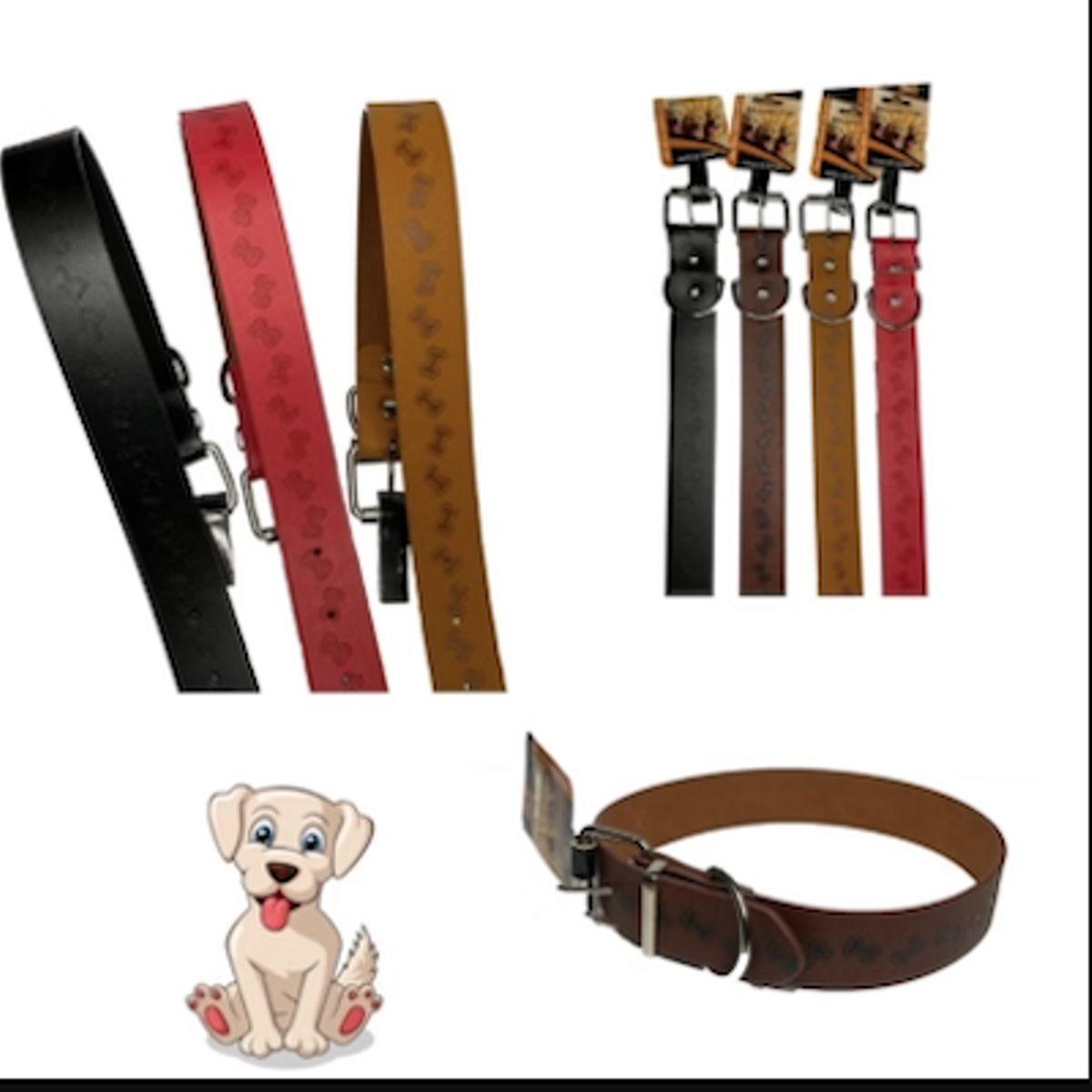 GENERICO - Collar de Ecocuero para perro Mediano