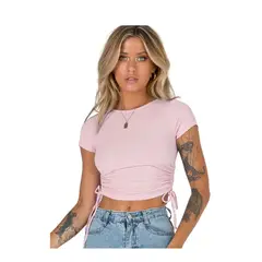 GARSIL - Crop Top Peto Para Mujer Ajustabel En Cintura Y Tela Acanalada