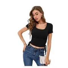 GARSIL - Crop Top Peto Para Mujer Ajustabel En Cintura Y Tela Acanalada