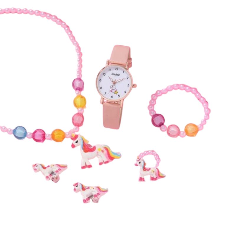 GENERICO - Pack reloj y accesorios lindo para niña
