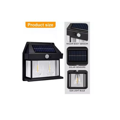 Imagen 2 del producto Aplique Lampara Solar Impermeable Con Sensor Vintage 2led