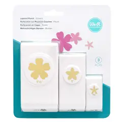 AMERICAN CRAFTS - Set 3 perforadoras diseñp flores We R Memory Keepers